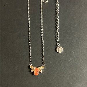 Bomb Party Silver Effortless‎ Love Orange Topaz & Carnelian Ice Necklace